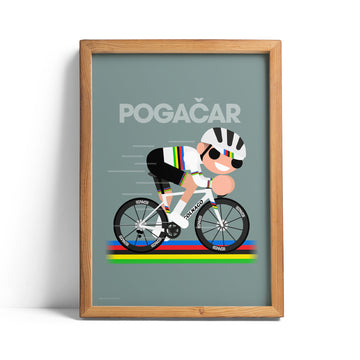 Pogacar - Rainbow Jersey 2024 print