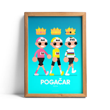 Tadej Pogacar - Triple Crown Print