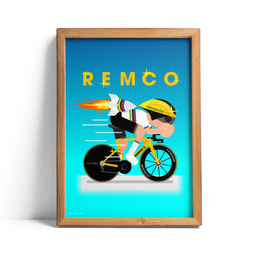 Remco Evenepoel Time Trial World Champion 2024 Print