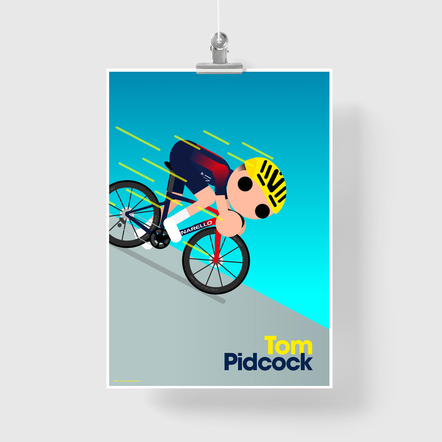 Tom Pidcock Descending 2022 print